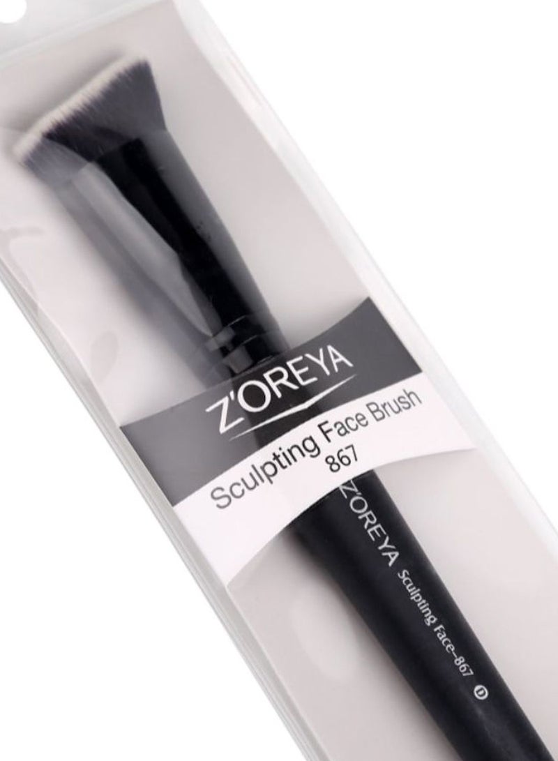 Z'OREYA Professional Face Sculpting Makeup Brush Black - Image 2