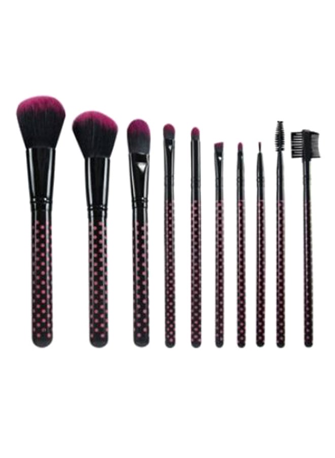 سكسبلس طقم فرش مكياج منقطة من 10 قطع متعدد الألوان - Image 1