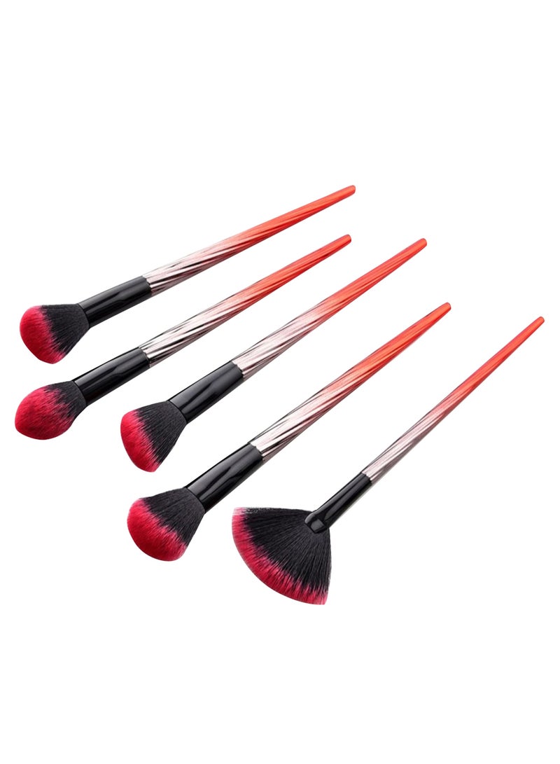 5-Piece Makeup Brushes Set Multicolour - Image 2