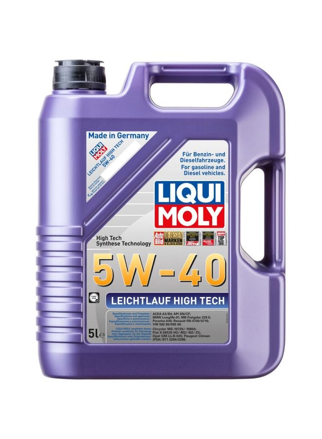 LIQUI MOLY - Leichtlauf High Tech 5W-40 Engine Oil - Image 1