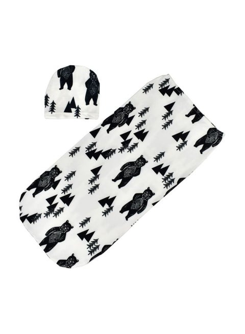 Printed Sleeping Wrap With Cap