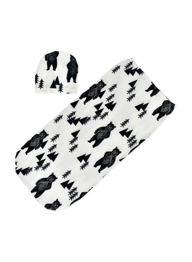Printed Sleeping Wrap With Cap