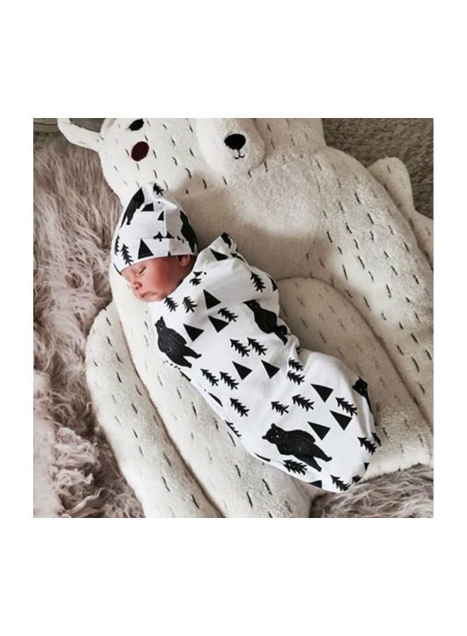 Printed Sleeping Wrap With Cap