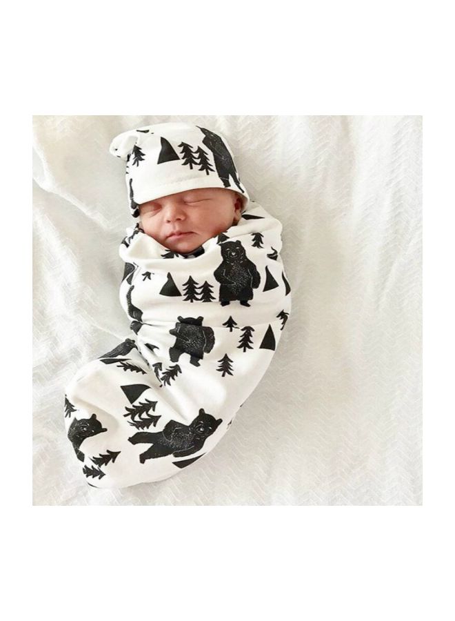 Printed Sleeping Wrap With Cap