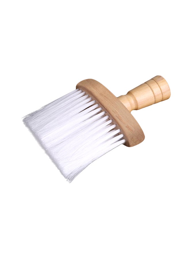 فرشاة بيد خشب لصالونات التجميل لتنظيف الشعر حول الرقبة والأذنين أبيض/بني 14 x 3.5 x 10Ø³Ù†ØªÙŠÙ…ØªØ± - Image 5