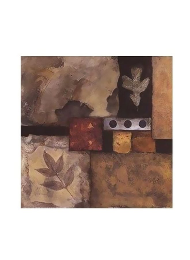 بوستر حائط للتزيين بني/بيج 32x32سم