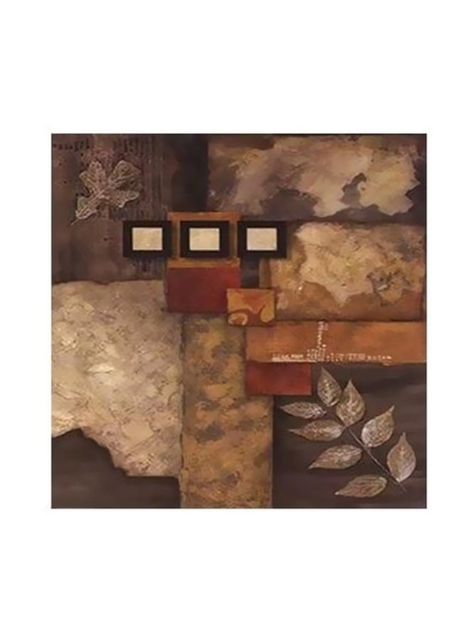 بوستر حائط للتزيين بني/بيج 23x23سم