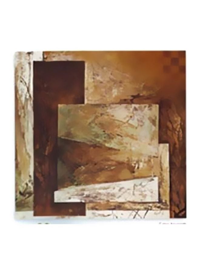 Abstract Patterned Decorative Wall Art Beige/Brown 15x15cm