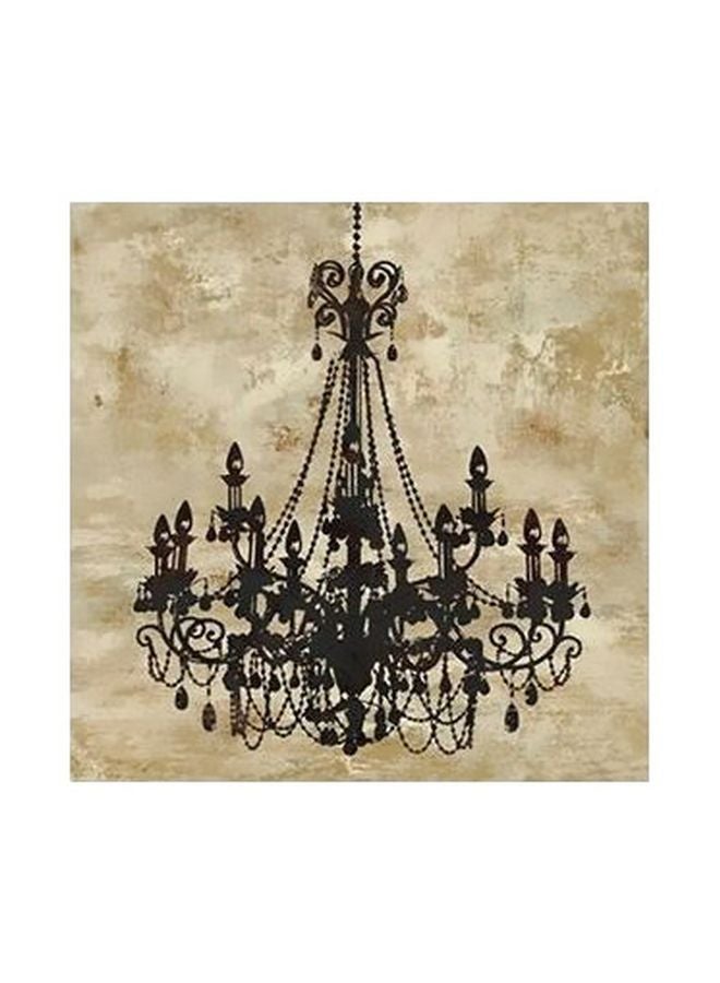 Decorative Wall Poster Beige/Black 23x23cm