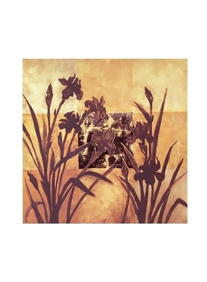 قطعة فنية لديكور الحائط بيج/بني/أسود 32x32سم