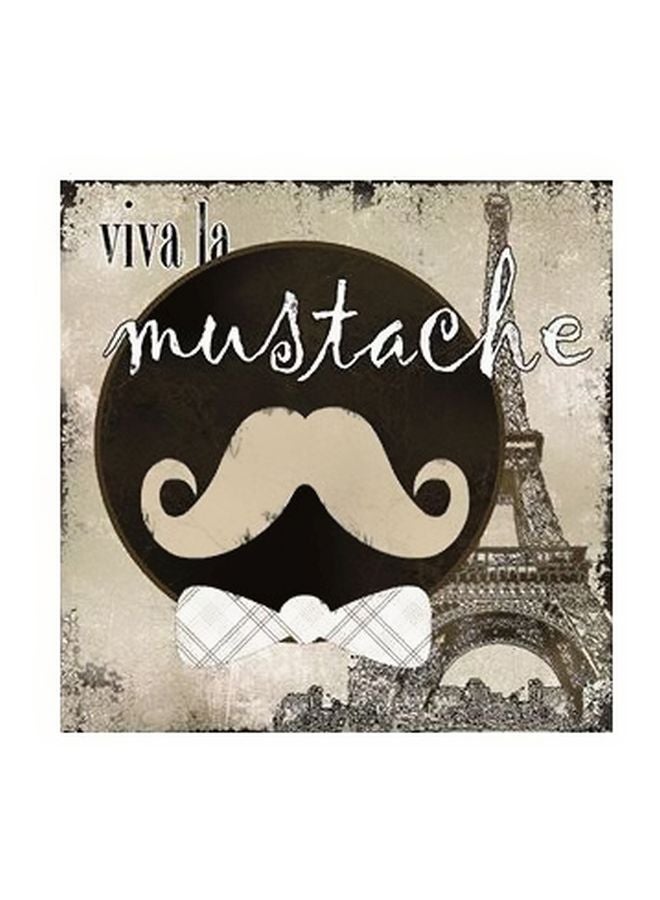 Decorative Wall Poster Beige/Black/White 32x32cm