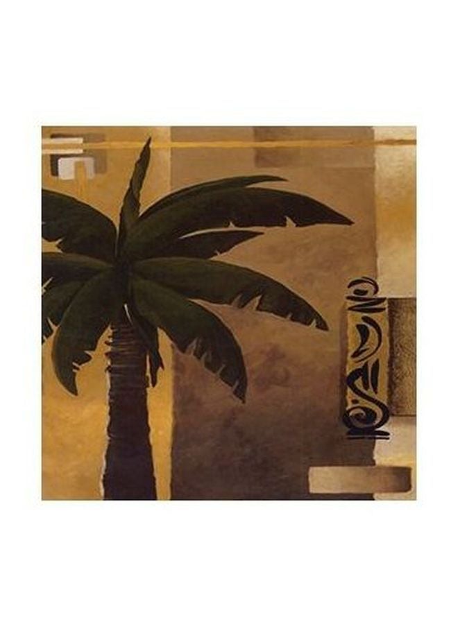 Decorative Wall Poster Brown/Green 23x23cm