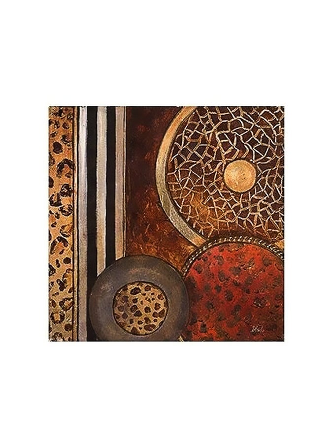 لوحة فنية لديكور الحائط برتقالي / أحمر 15x15سم