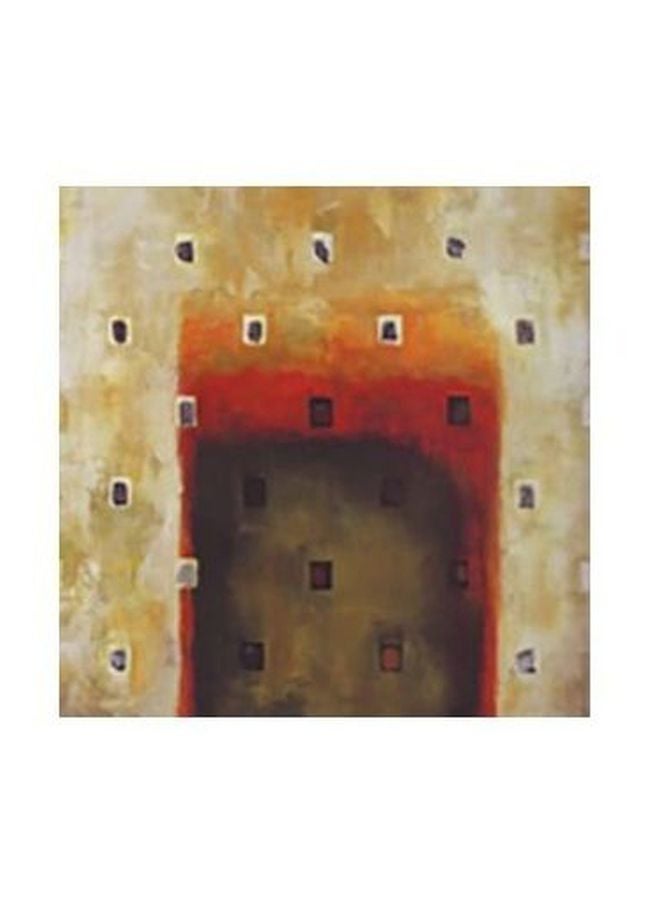 Decorative Wall Poster Beige/Orange 15x15cm