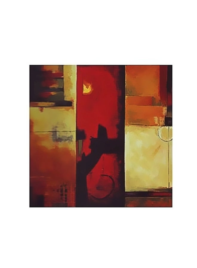 بوستر حائط للتزيين أحمر/برتقالي/أسود 15x15سم