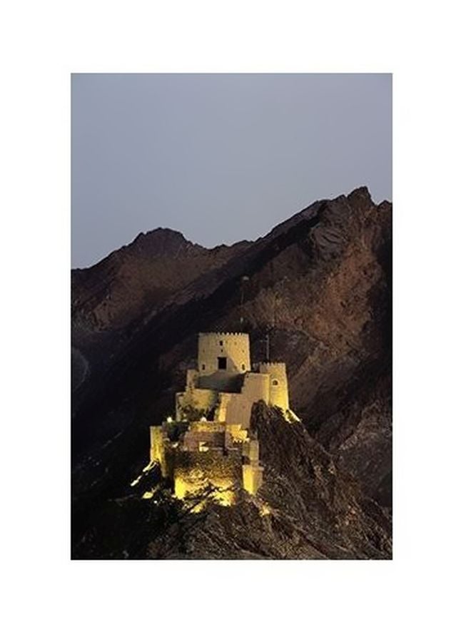 بوستر حائط للتزيين بني/أصفر/أخضر 31x45سم