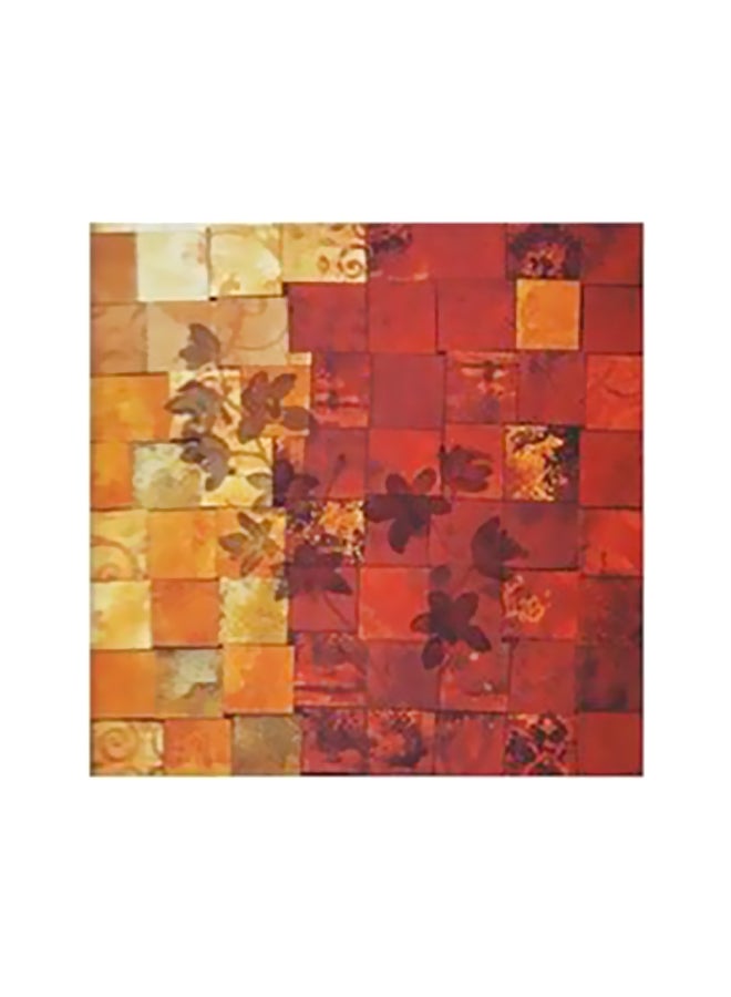 قطعة فنية لديكور الحائط أحمر/أصفر 32x32سم