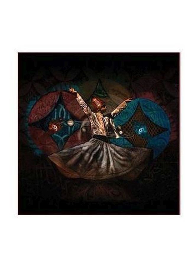 قطعة فنية لديكور الحائط اسود/أحمر/أزرق 23x23سم