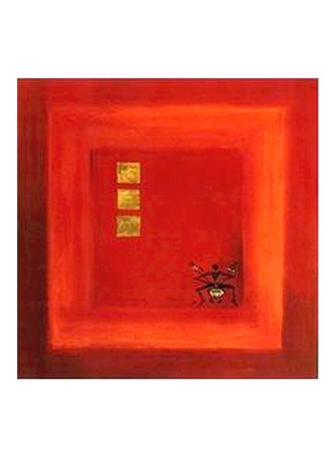 قطعة فنية لديكور الحائط أحمر 32x32سم