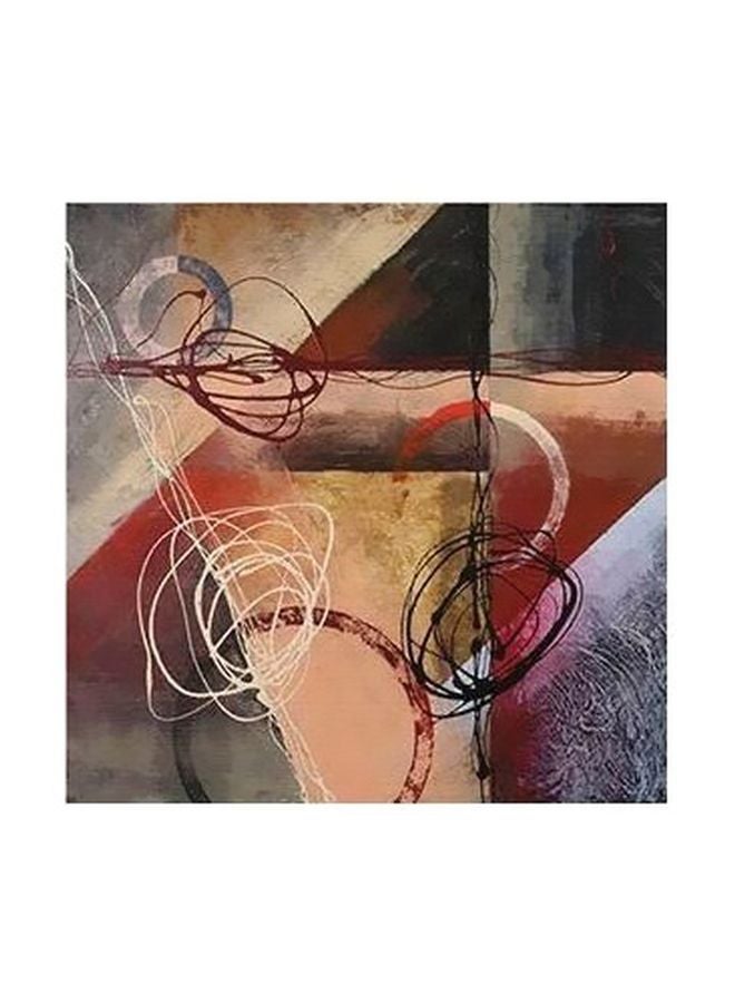 بوستر حائط للتزيين بيج/أحمر 15×15سم 