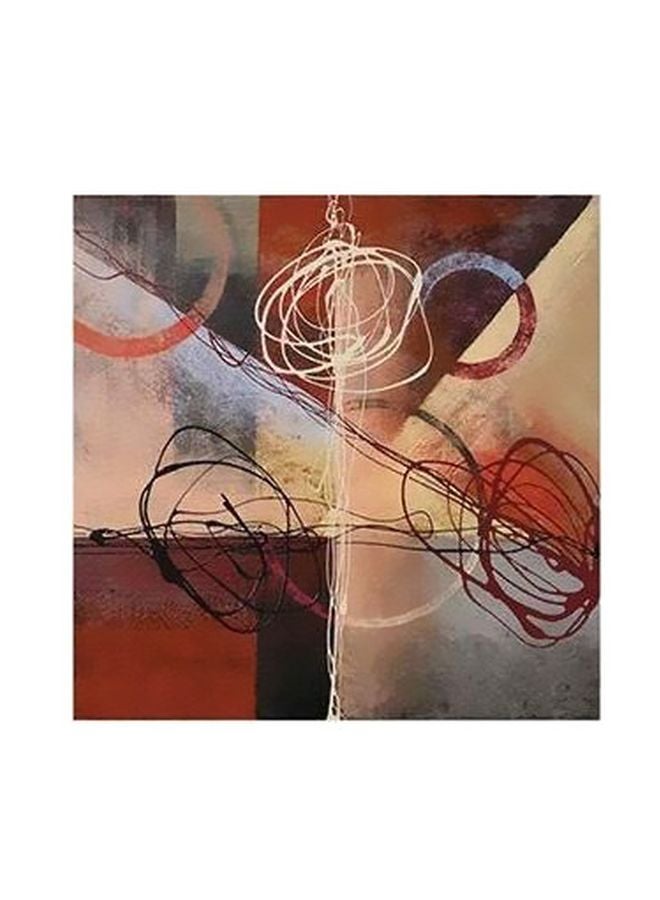 بوستر حائط للتزيين بيج/أحمر 15×15سم 