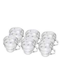Blinkmax 6-Piece Tea Cup Set Clear 