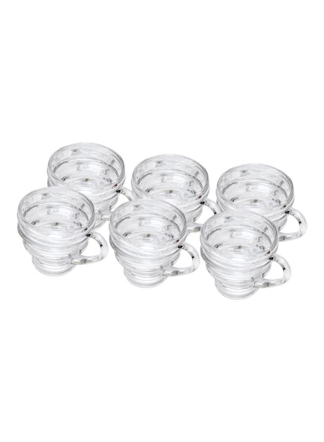 Blinkmax 6-Piece Tea Cup Set Clear 