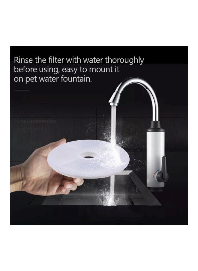 Generic - 8-Piece Water Fountain Filter Set White - Image 1