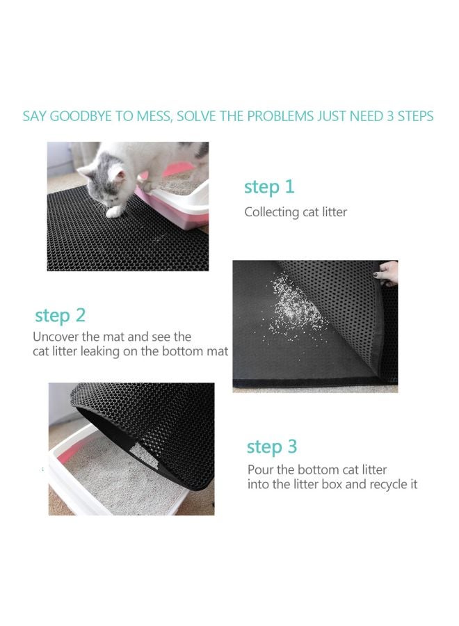 بساط للقطط بطبقة مزدوجة أسود - Image 2