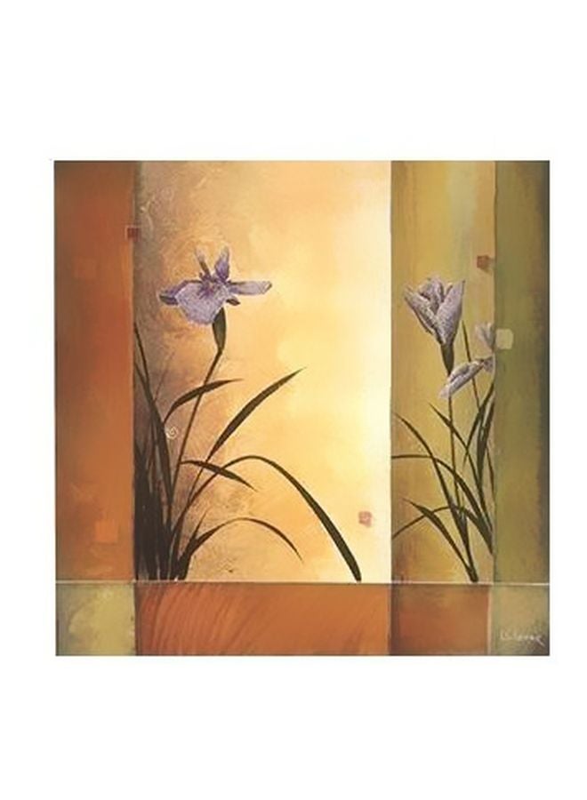 بوستر حائط للتزيين أصفر/بيج/بني 32x32سم