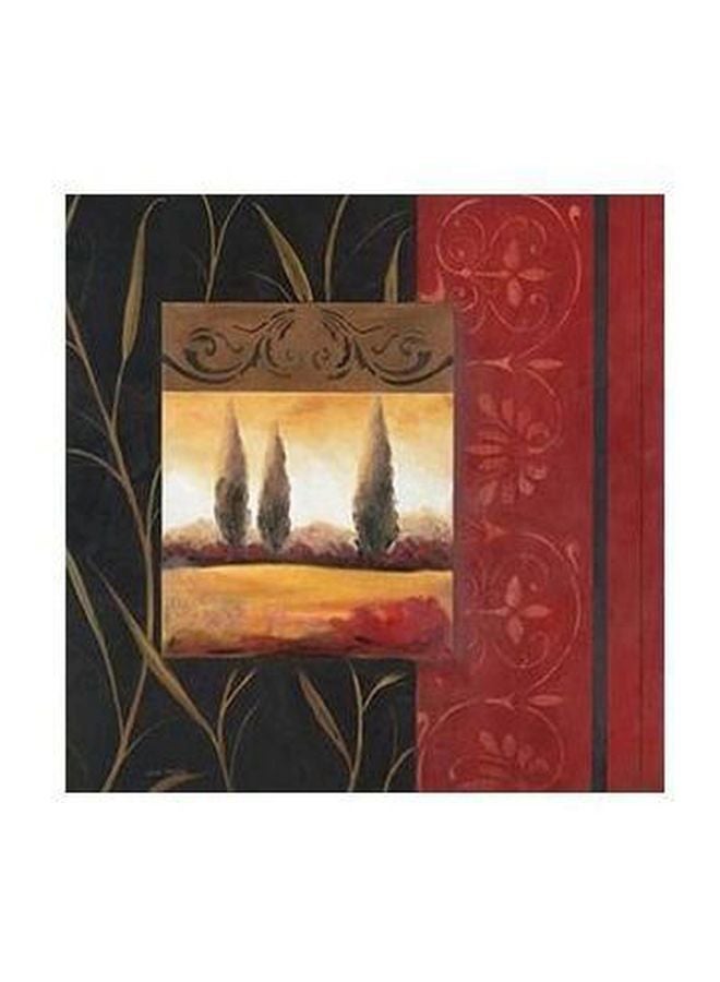 Decorative Wall Poster Red/Black/Yellow 23x23cm