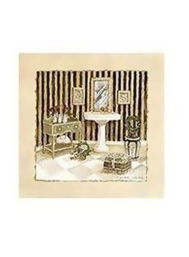 Decorative Wall Poster Brown/Beige/White 23x23cm