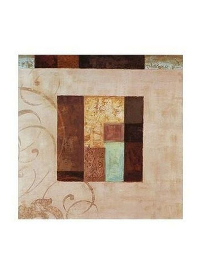 بوستر حائط للتزيين بيج / بني / أزرق 15x15سم 