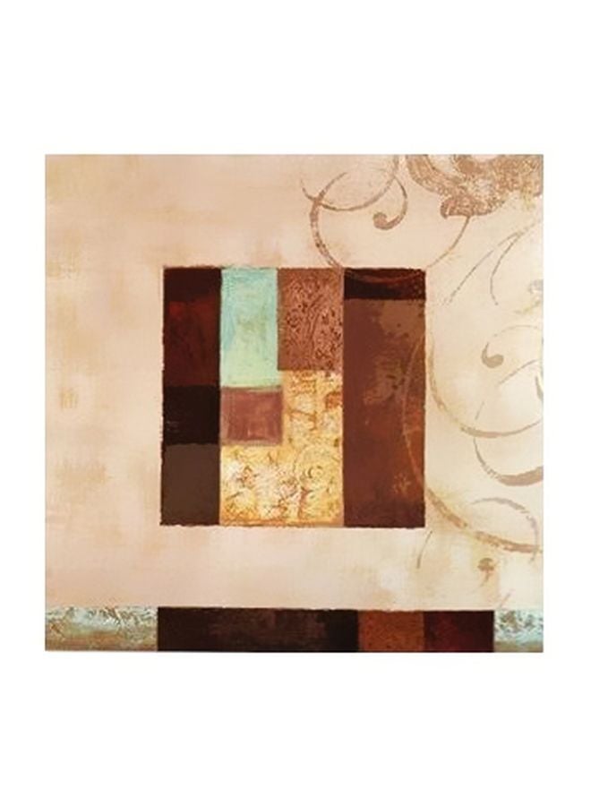 قطعة فنية لديكور الحائط بيج/بني/أسود 15x15سم 