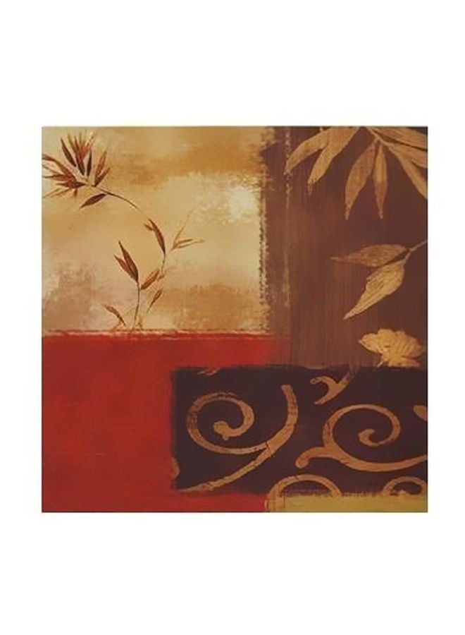 قطعة فنية لديكور الحائط بيج/بني/أحمر 32x32سم