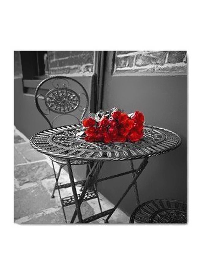 لوحة فنية لديكور الحائط رمادي / أحمر / أسود 50x50سم