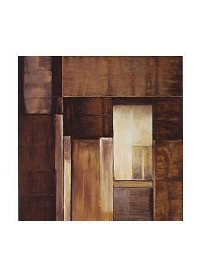 ماركة غير محددة لوحة فنية لديكور الحائط بني/بيج/أبيض 15x15سم 