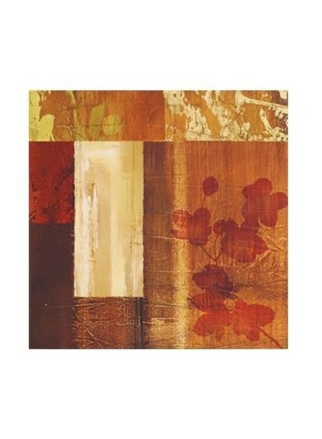 Decorative Wall Poster With Frame Brown/Yellow/Beige 50x50cm