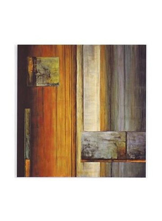 بوستر جداري للتزيين مع إطار بيج/أصفر/أزرق 15x15سم