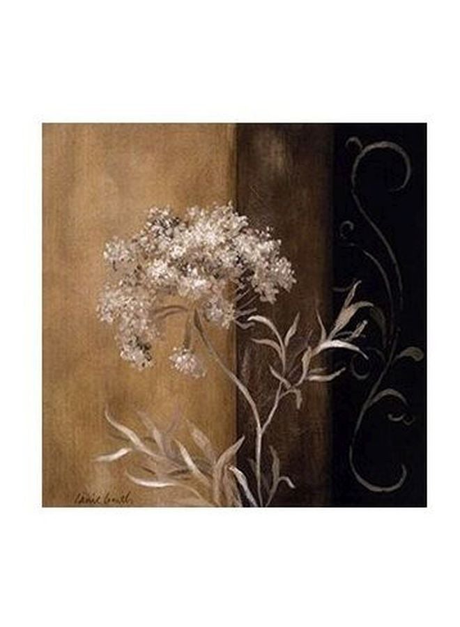 Decorative Wall Painting With Frame Beige/Brown/White 32x32cm