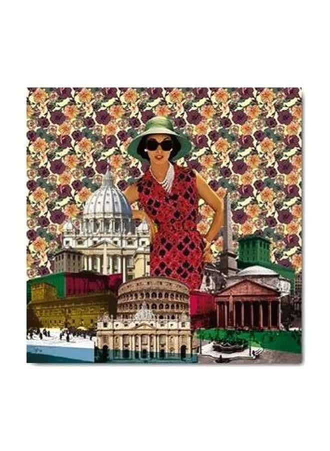 لوحة فنية لديكور الحائط متعدد الألوان 32x32سم