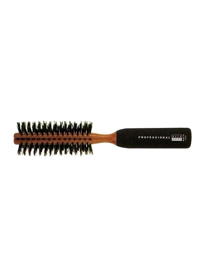 ACCA KAPPA Round Boar Bristle Hair Brush Brown/Black 22.8cm