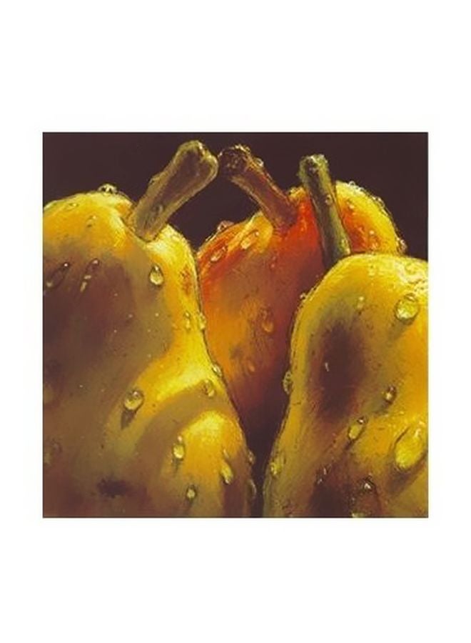 بوستر حائط للتزيين أصفر/ أحمر/ بني 23x23سم