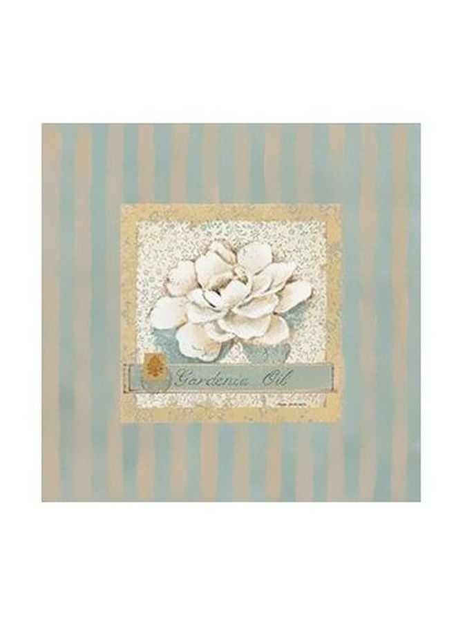 Decorative Wall Poster White/Beige/Blue 32x32cm