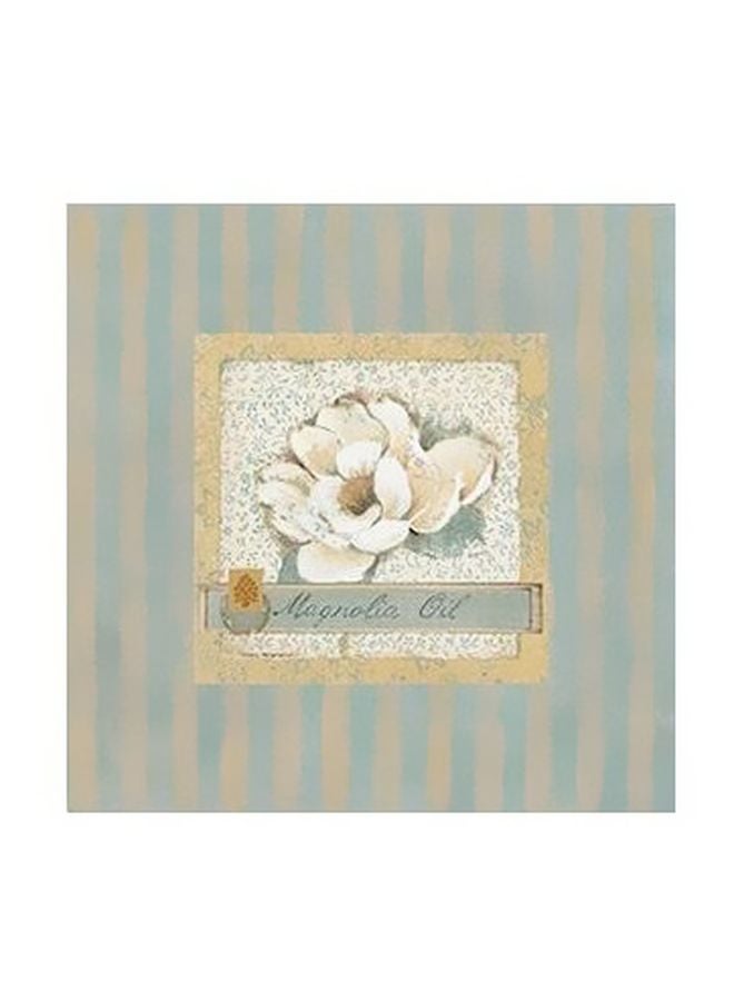 Decorative Wall Poster White/Beige/Blue 32x32cm