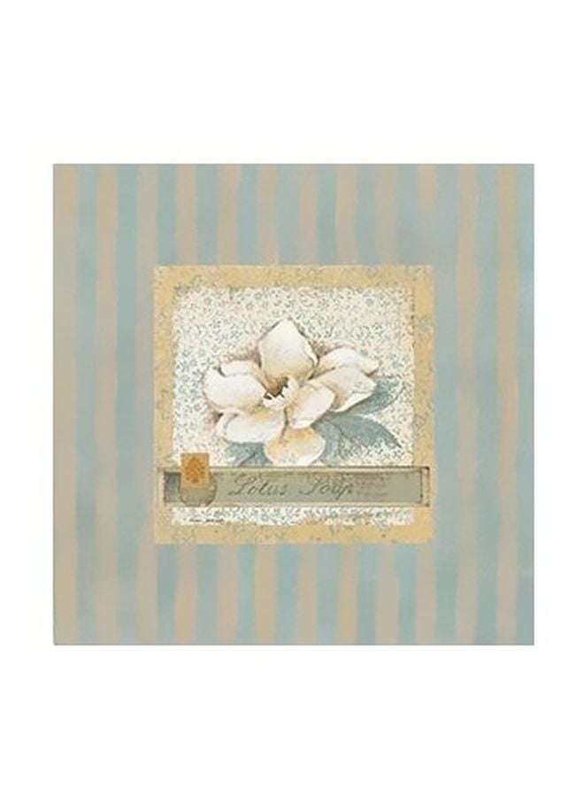 Decorative Wall Poster Beige/White/Green 23x23cm