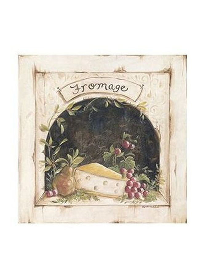 Decorative Wall Poster White/Black/Green 32x32cm