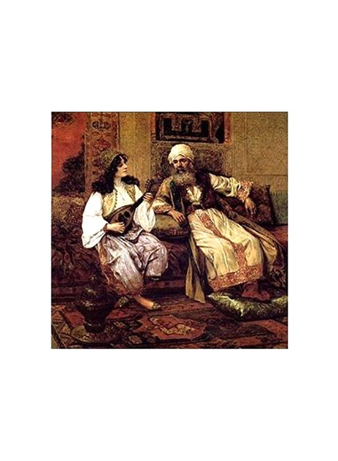 بوستر جداري مطبوع للتزيين أصفر/أحمر 32x32سم