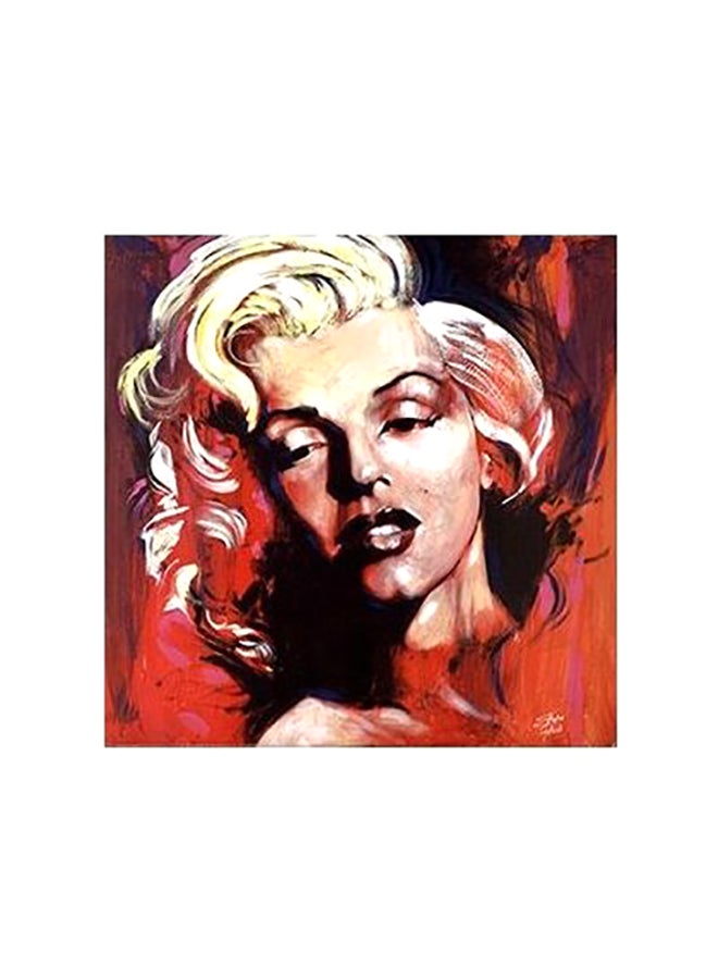 بوستر جداري مطبوع للتزيين أحمر/أصفر 50x50سم