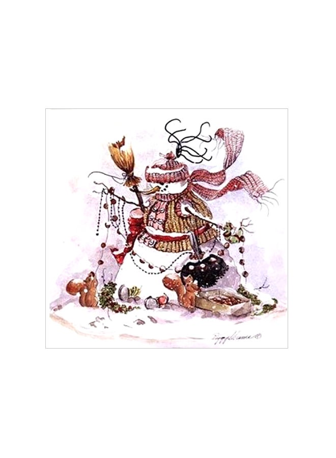 بوستر جداري مطبوع للتزيين أحمر/أبيض 50x50سم